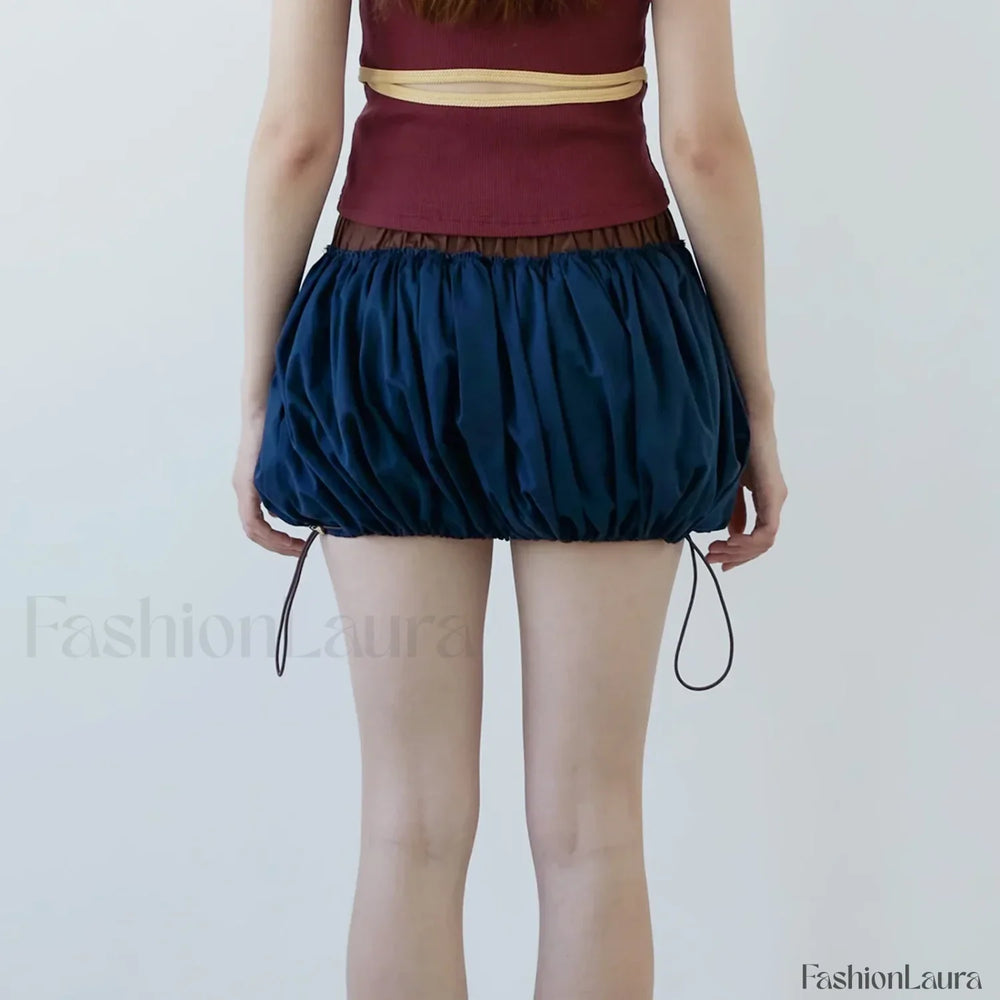 Lantern Puffball Elastic Waist Skirt
