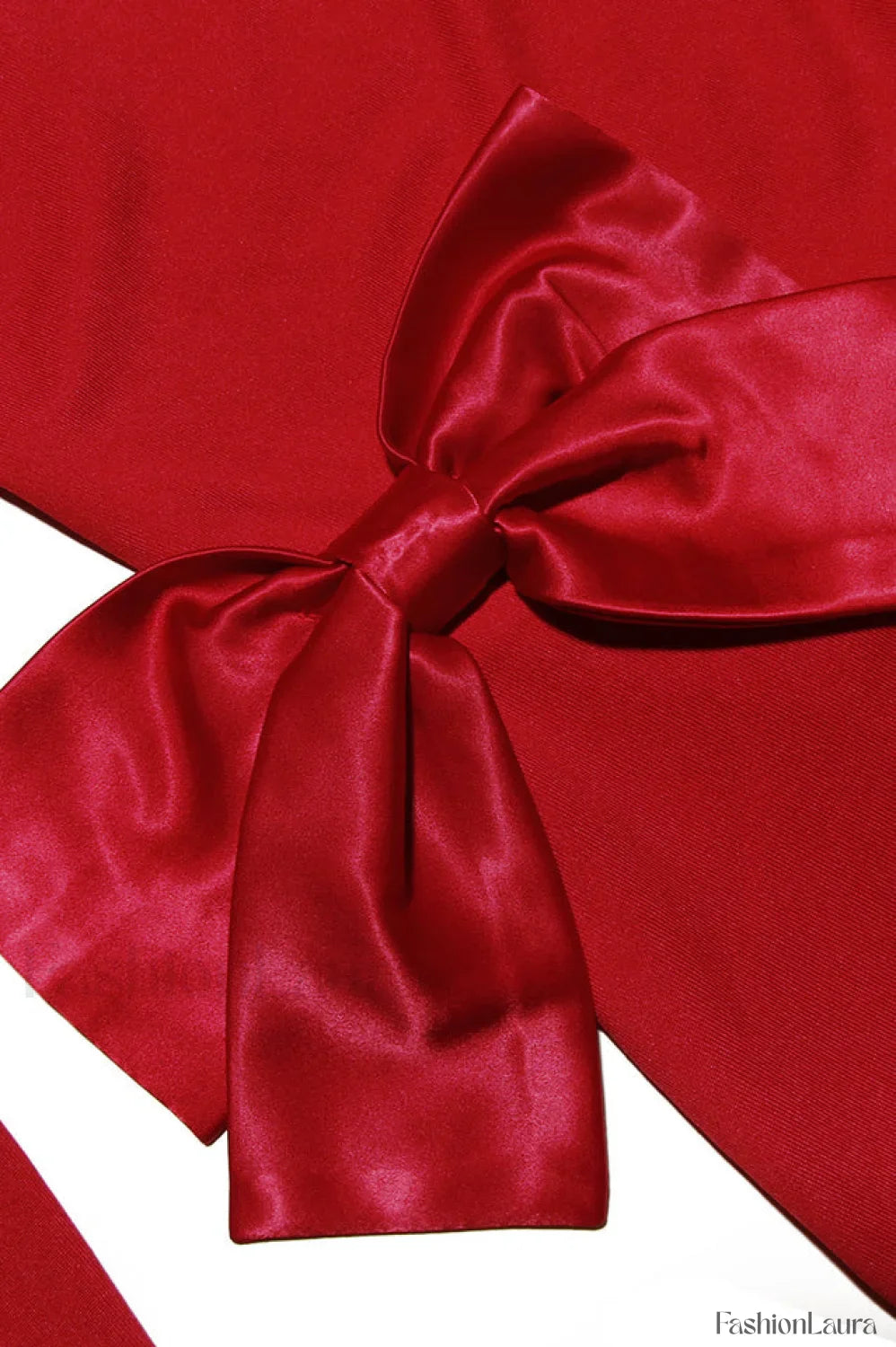 Lavele Red Stylish Bow Maxi Dress