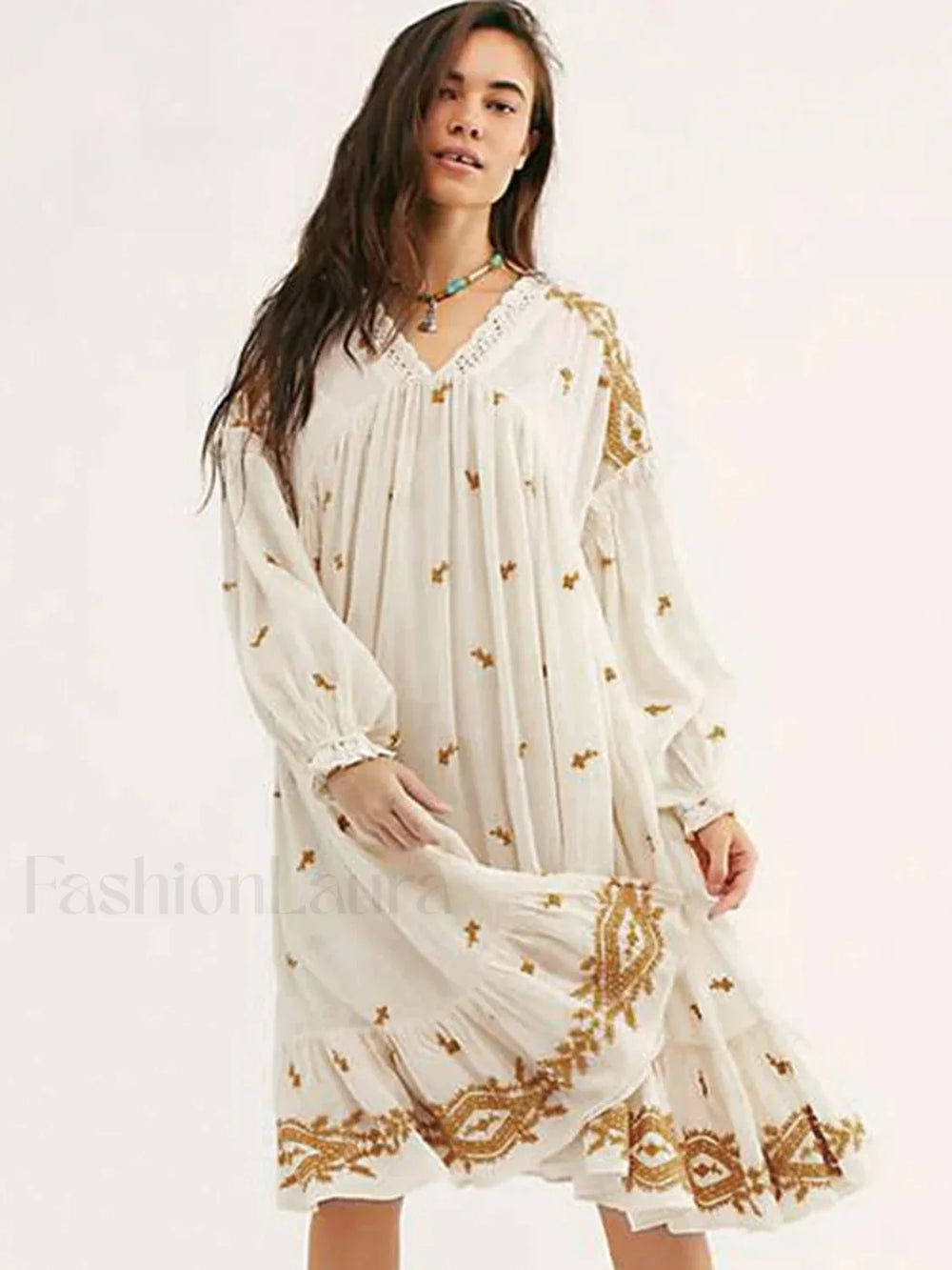 Lavender Fields Midi Boho Dress