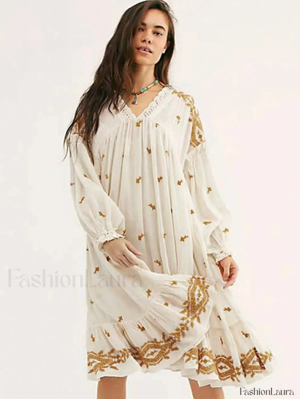 Lavender Fields Midi Boho Dress