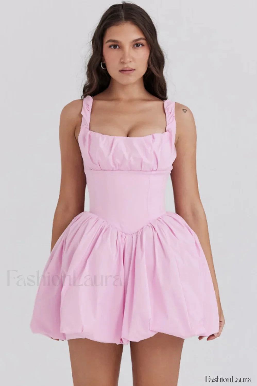 Le Puff Cotton Charming Tulle Mini Dress XS / Pink