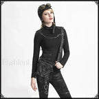 Leather Steam Punk Gothic Shoulder Waist Messenger Retro Women Bag BLACK