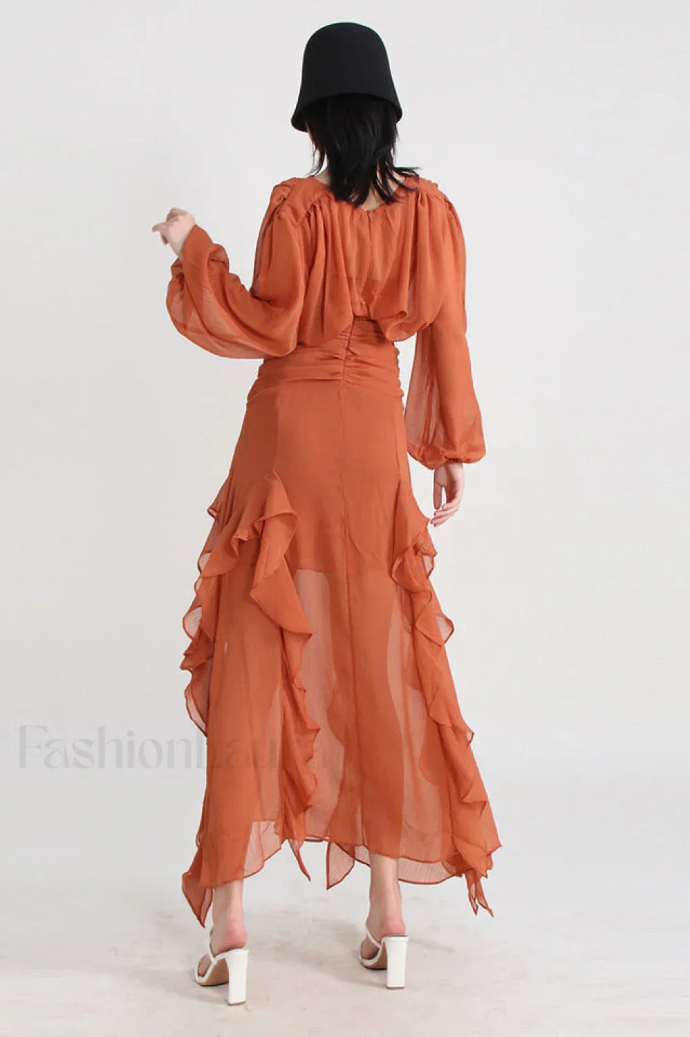 Leonie Ballon Stylish Sleeve Maxi Dress
