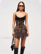 Leopard Camisole Mini Dress
