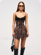 Leopard Camisole Mini Dress