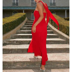 Leopard Strapless Mermaid Floral Dress