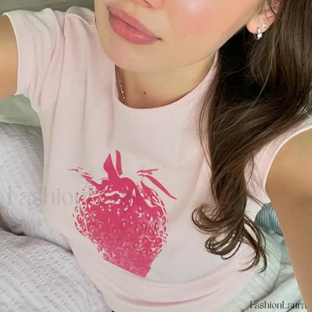 Letter Print Grunge Crop T Shirt