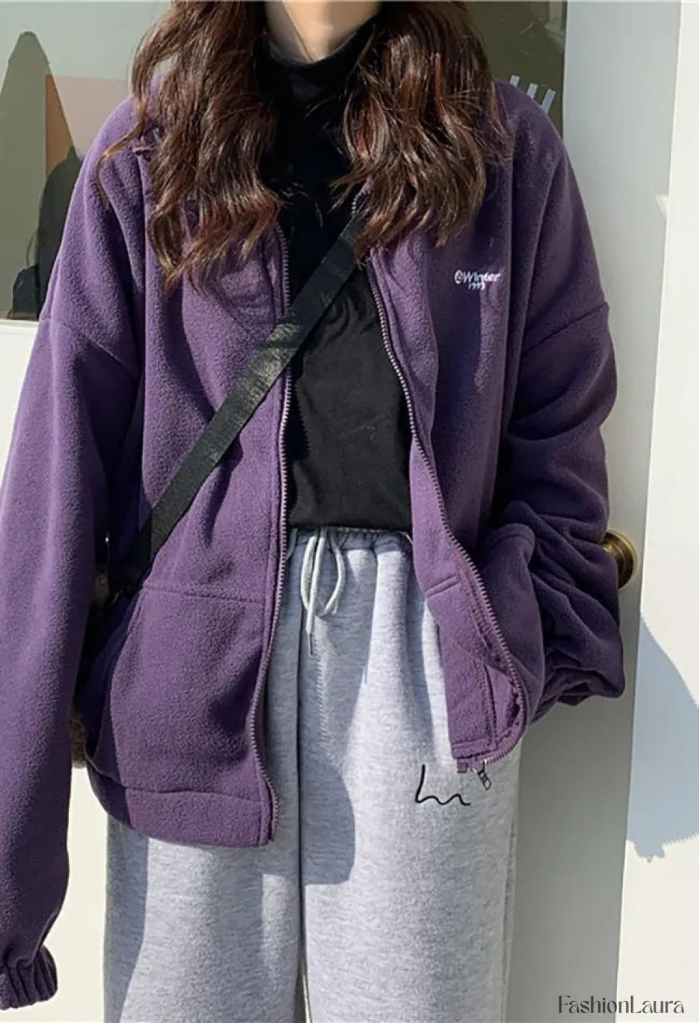 Letter Print Zip up Jacket Jackets