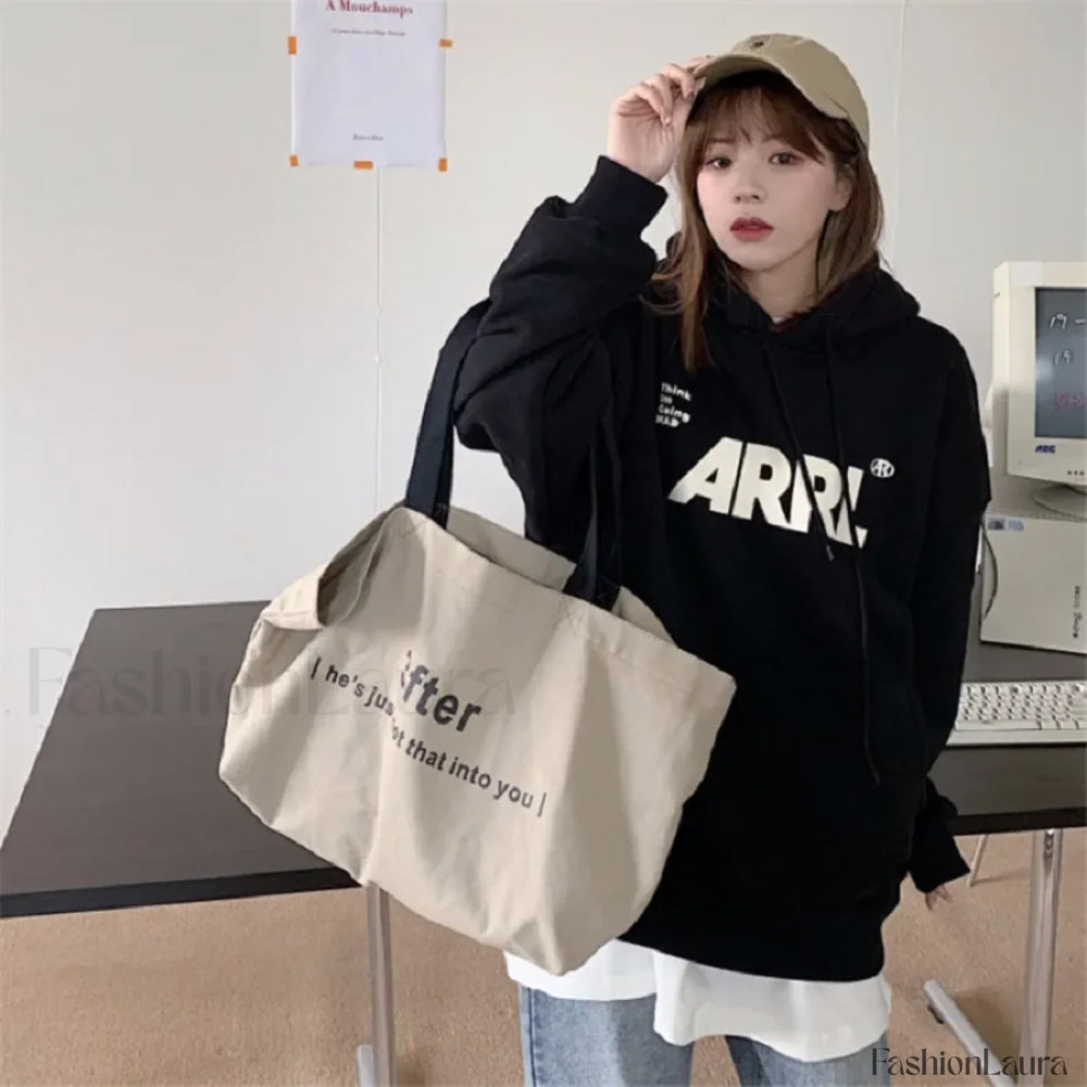 Letter Printed Casual Personality Hoody BLACK / M Sweatshirts & Hoodies L