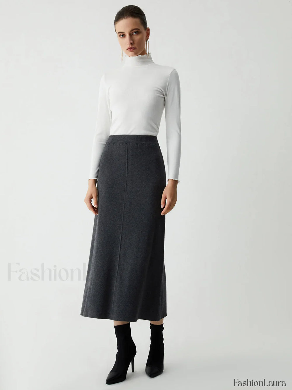 Lettuce Trim Mock Trendy Neck Long Sleeve Shirt T Shirts