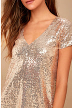 Light Up the Charming Night Sequin Shift Dress