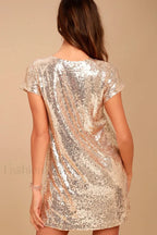Light Up the Charming Night Sequin Shift Dress