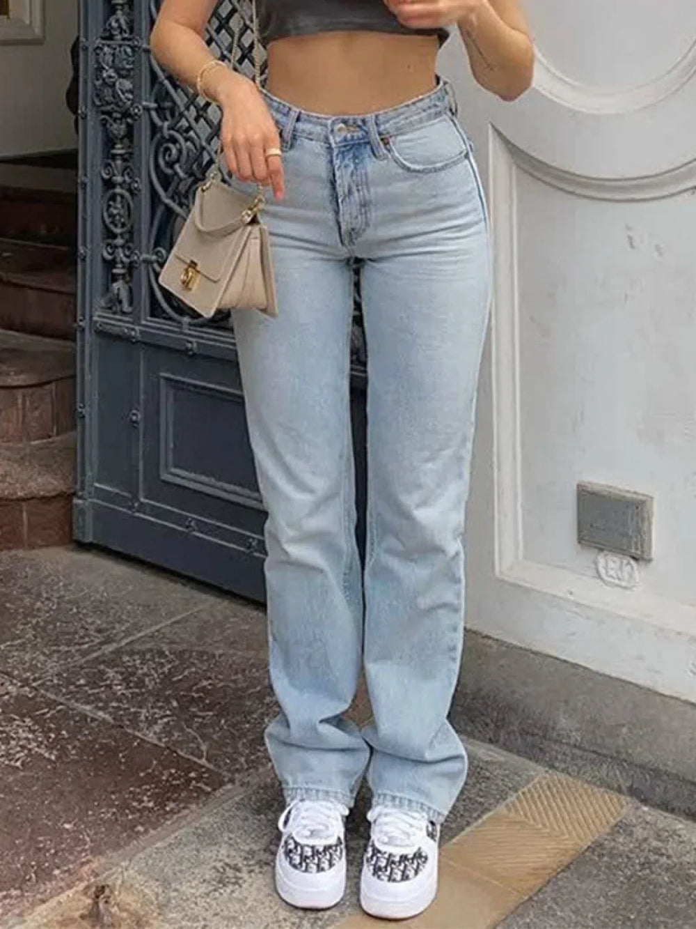 Light Wash Straight Boyfriend Jeans Boyfriend Jeans