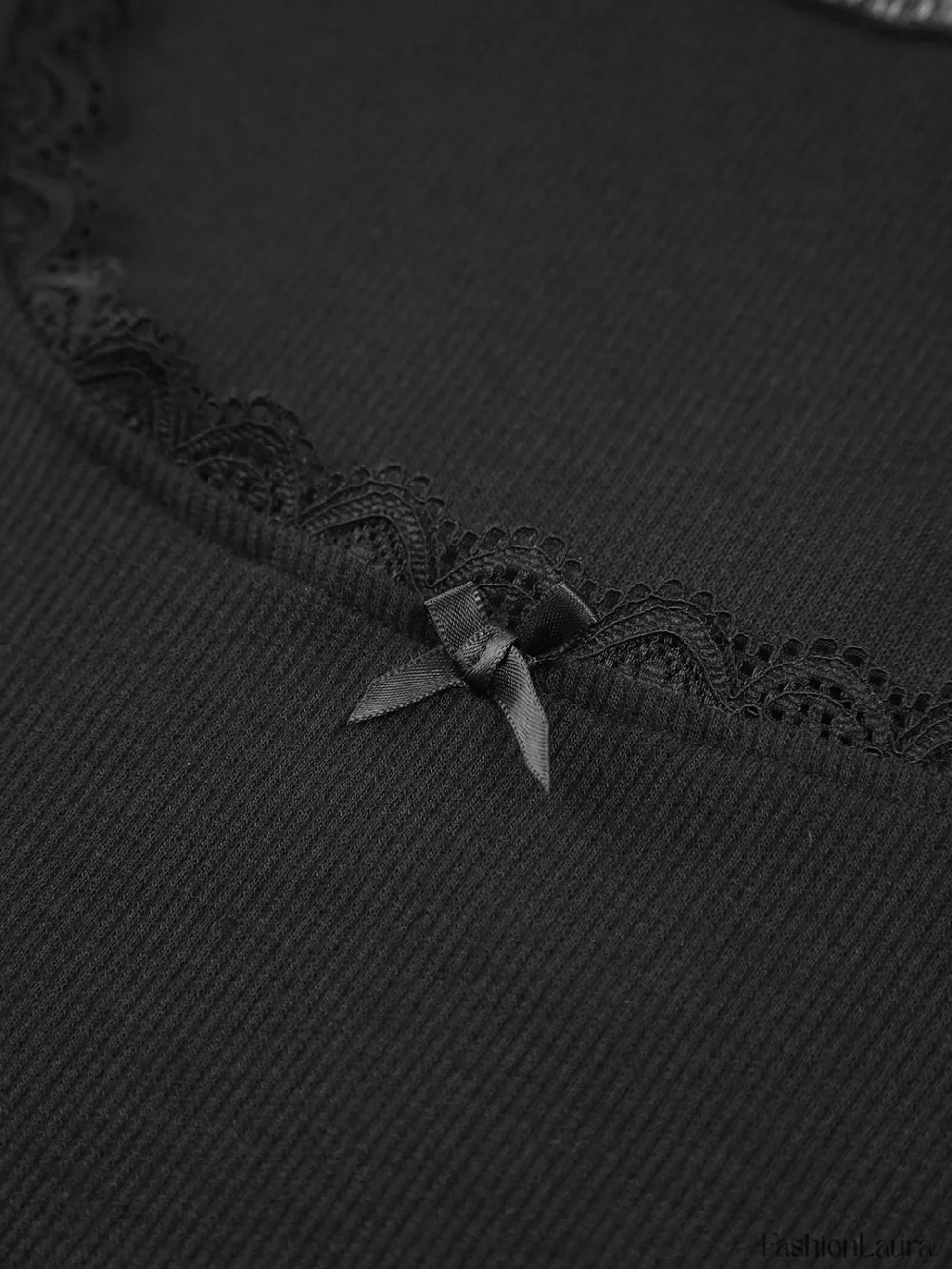 Like That Lace Trim Modern Cap Sleeve Crop Top T Shirts