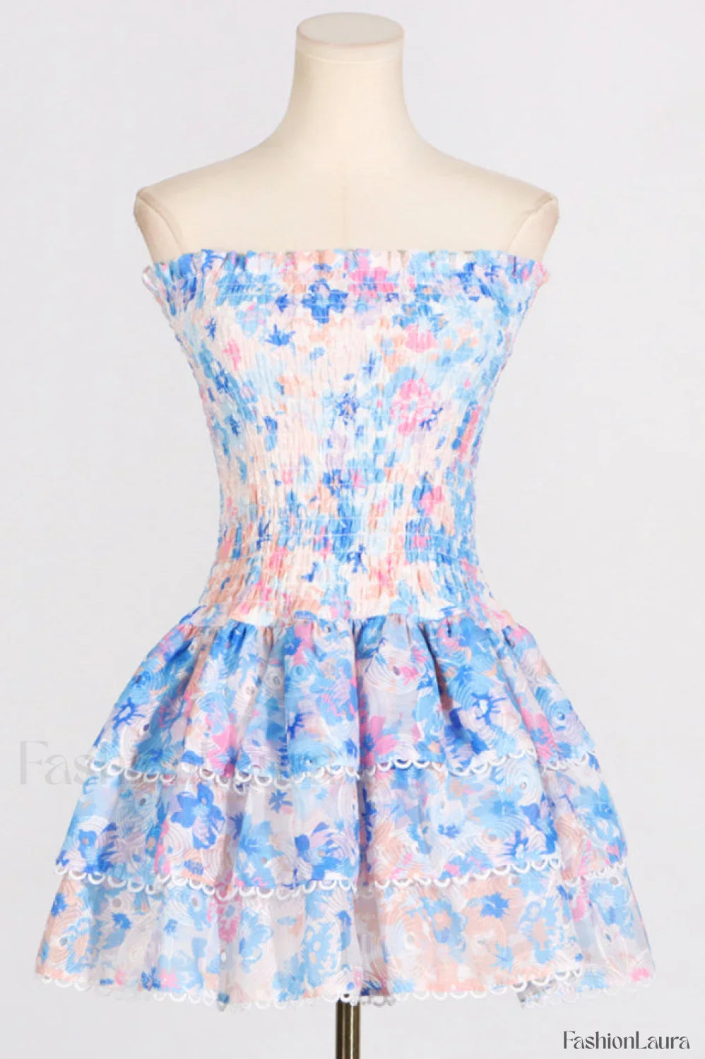 Lilibeth Floral Stylish Print Dress S / Blue Print