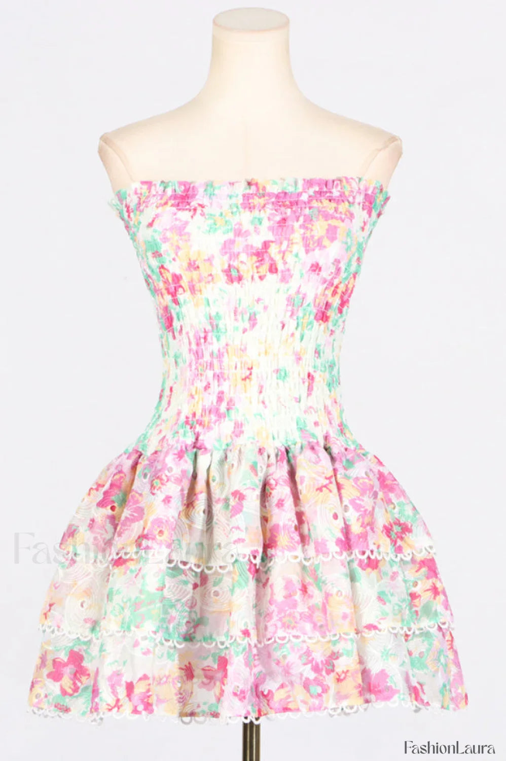 Lilibeth Floral Stylish Print Dress S / Pink Print