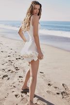 Lilou Ivory Stylish Ruffle Dress Party Dresses L