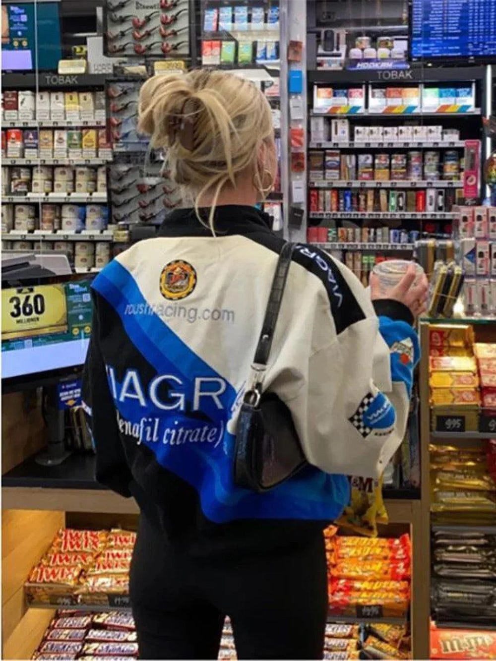 Logo Graphic Oversize Zipper Jacket Jackets