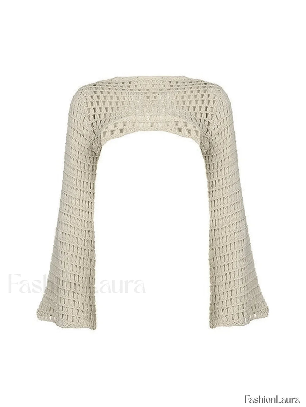 Long Sleeve Crochet Bolero Knit Top Tops&Tees