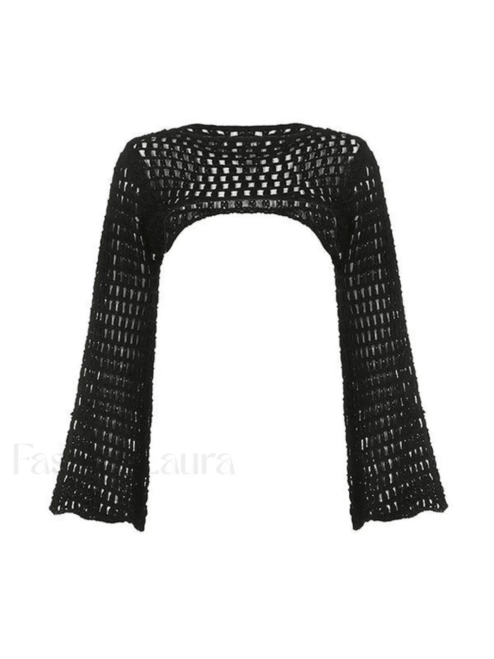 Long Sleeve Crochet Bolero Knit Top Tops&Tees
