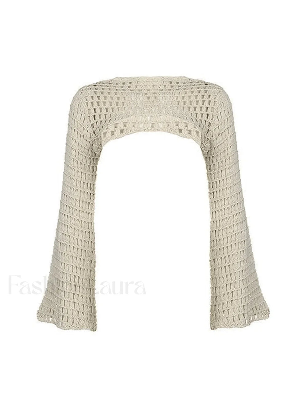 Long Sleeve Crochet Bolero Knit Top Tops&Tees