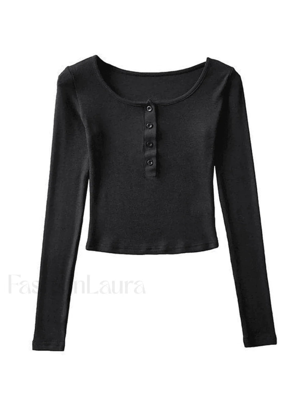 Long Sleeve Crop Top Tops&Tees