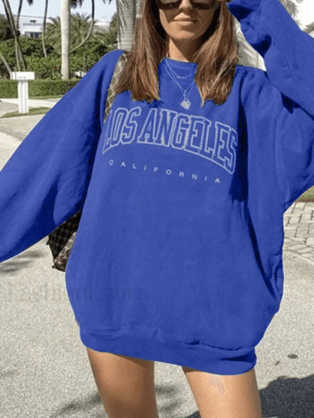 Los Angeles Graphic Sweatshirt Blue / S Sweatshirts & Hoodies L