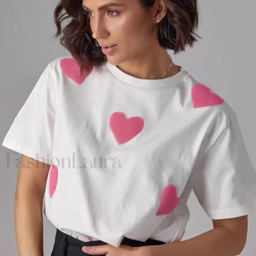 Lover Print White & Black T Shirt White / M