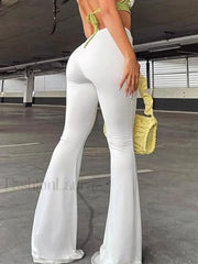 Low Rise Flare Leg Pants Pants