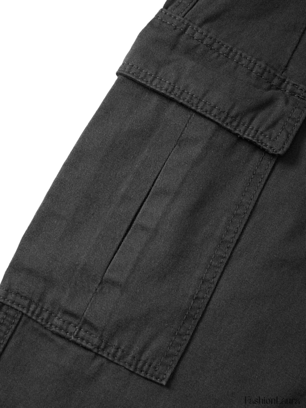 Men’s Cargo Pocket Patched Straight Leg Jeans loose jeans
