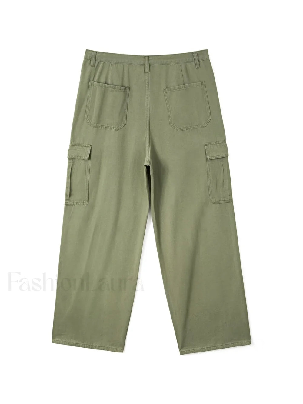 Men’s Cargo Pocket Patched Straight Leg Jeans loose jeans