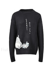 Men’s Cartoon Long Sleeve Knit Sweater Sweaters