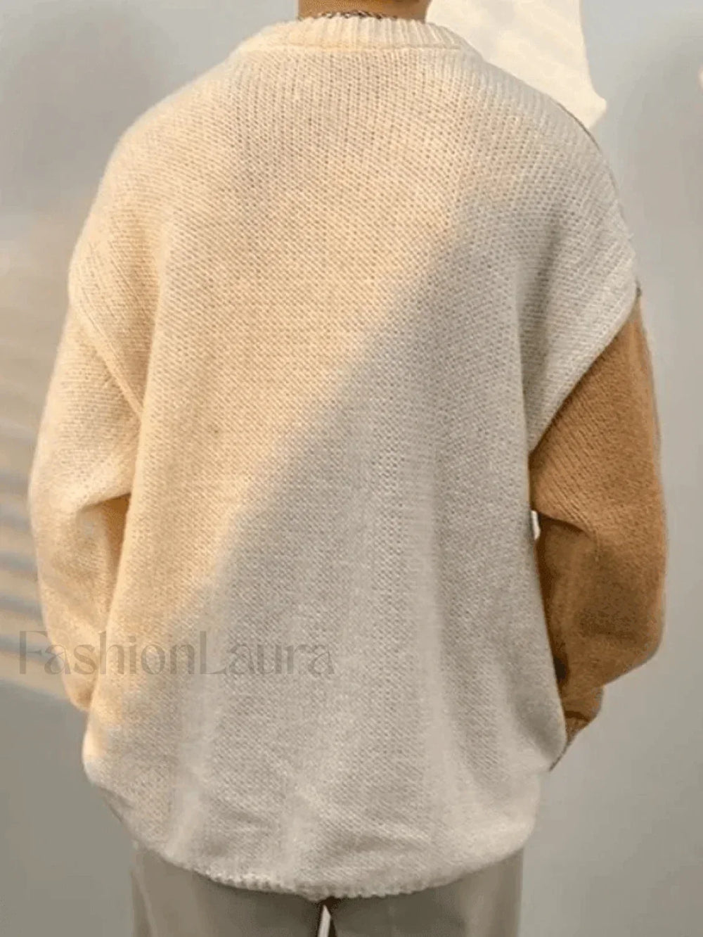 Men’s Color Block Cable Knit Sweater Sweaters