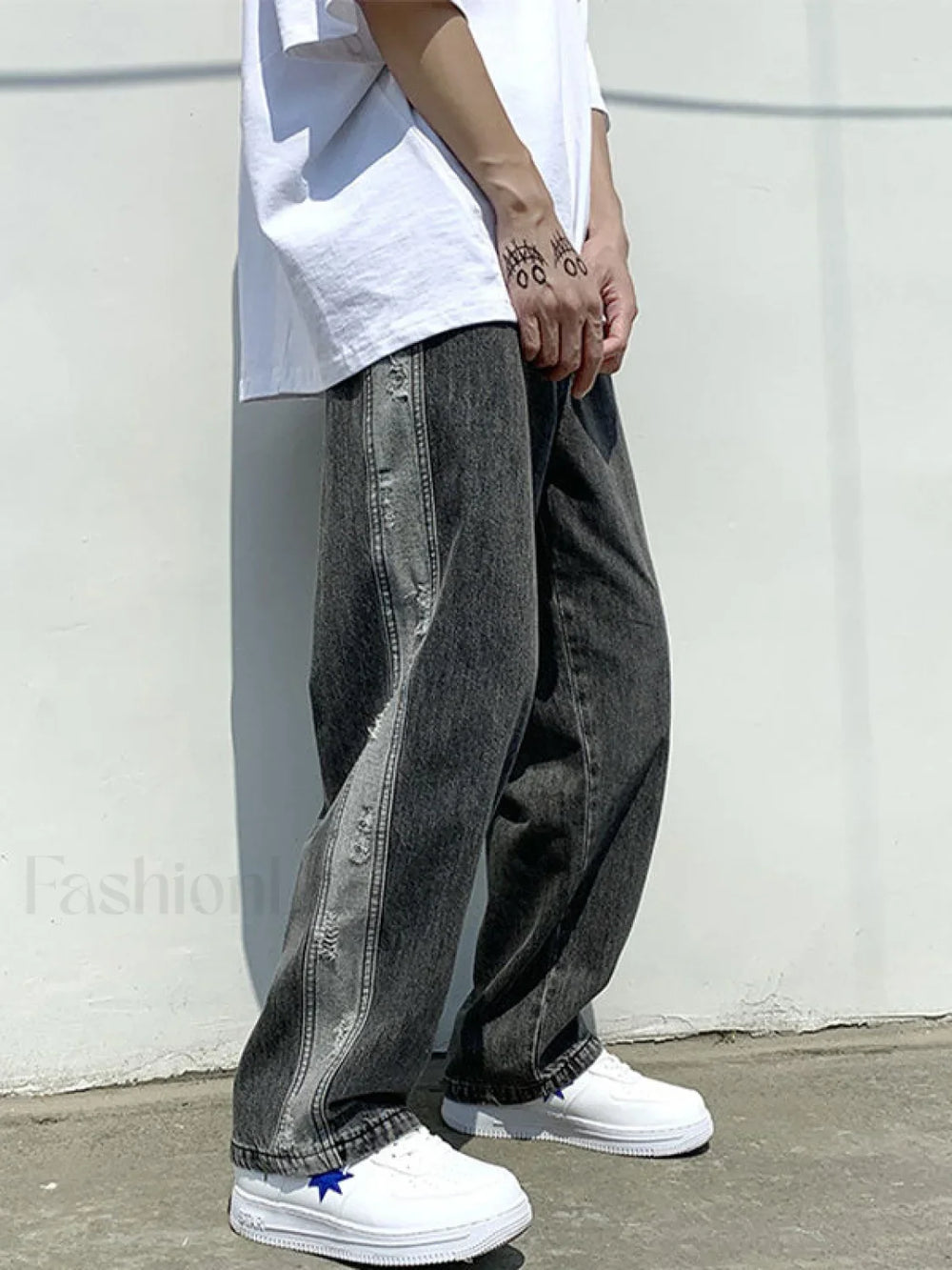 Men’s Colorblock Straight Jeans Jeans