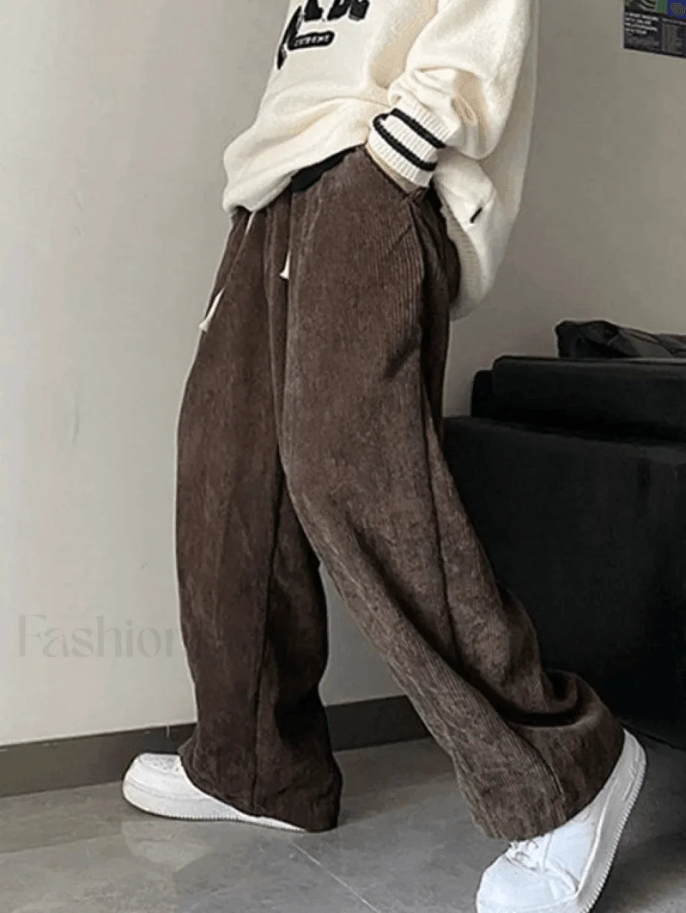 Men’s Corduroy Solid Casual Pants Pants