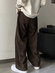 Men’s Corduroy Solid Casual Pants Pants