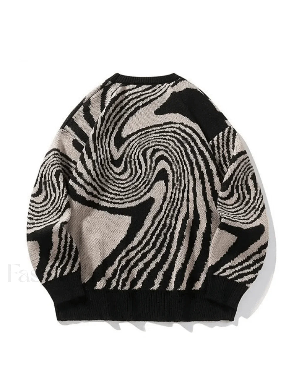 Men’s Crew Neck Jacquard Knit Sweater Sweaters