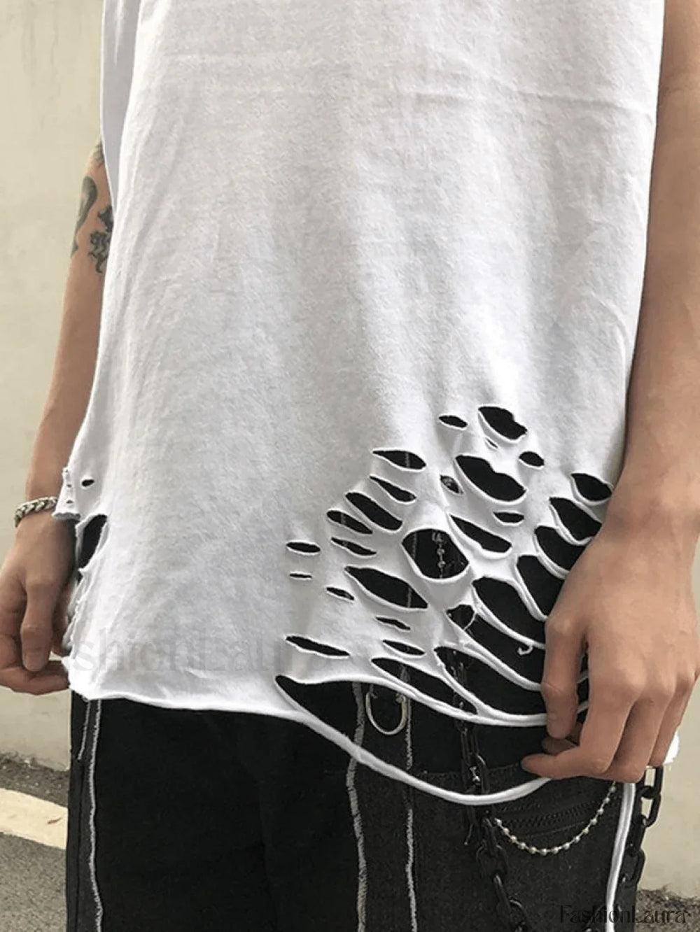 Men’s Distressed Vest Tops&Tees