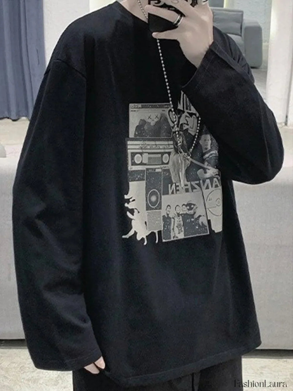 Men’s Era Graphic Long Sleeve Tee Tops&Tees