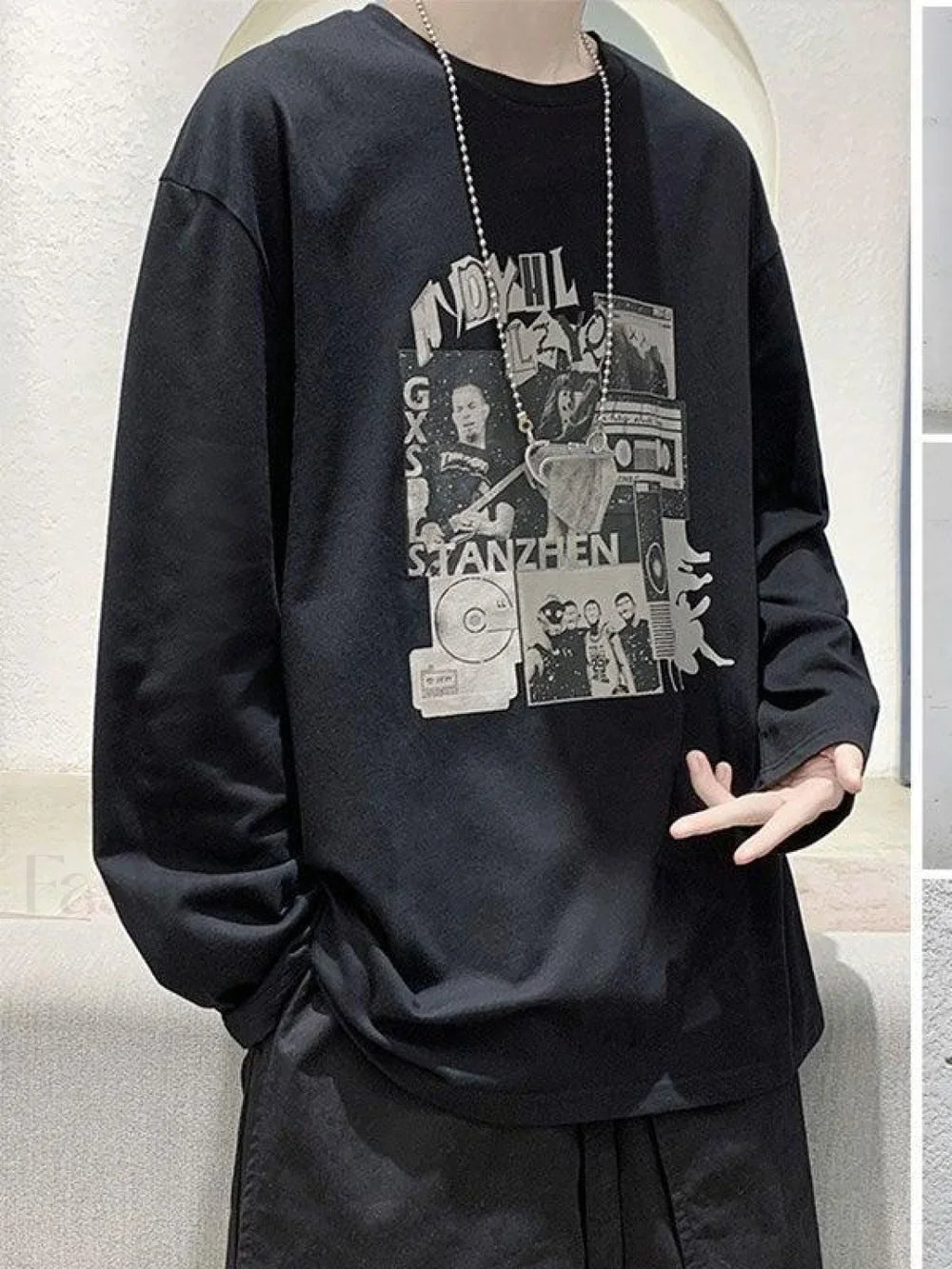 Men’s Era Graphic Long Sleeve Tee Tops&Tees