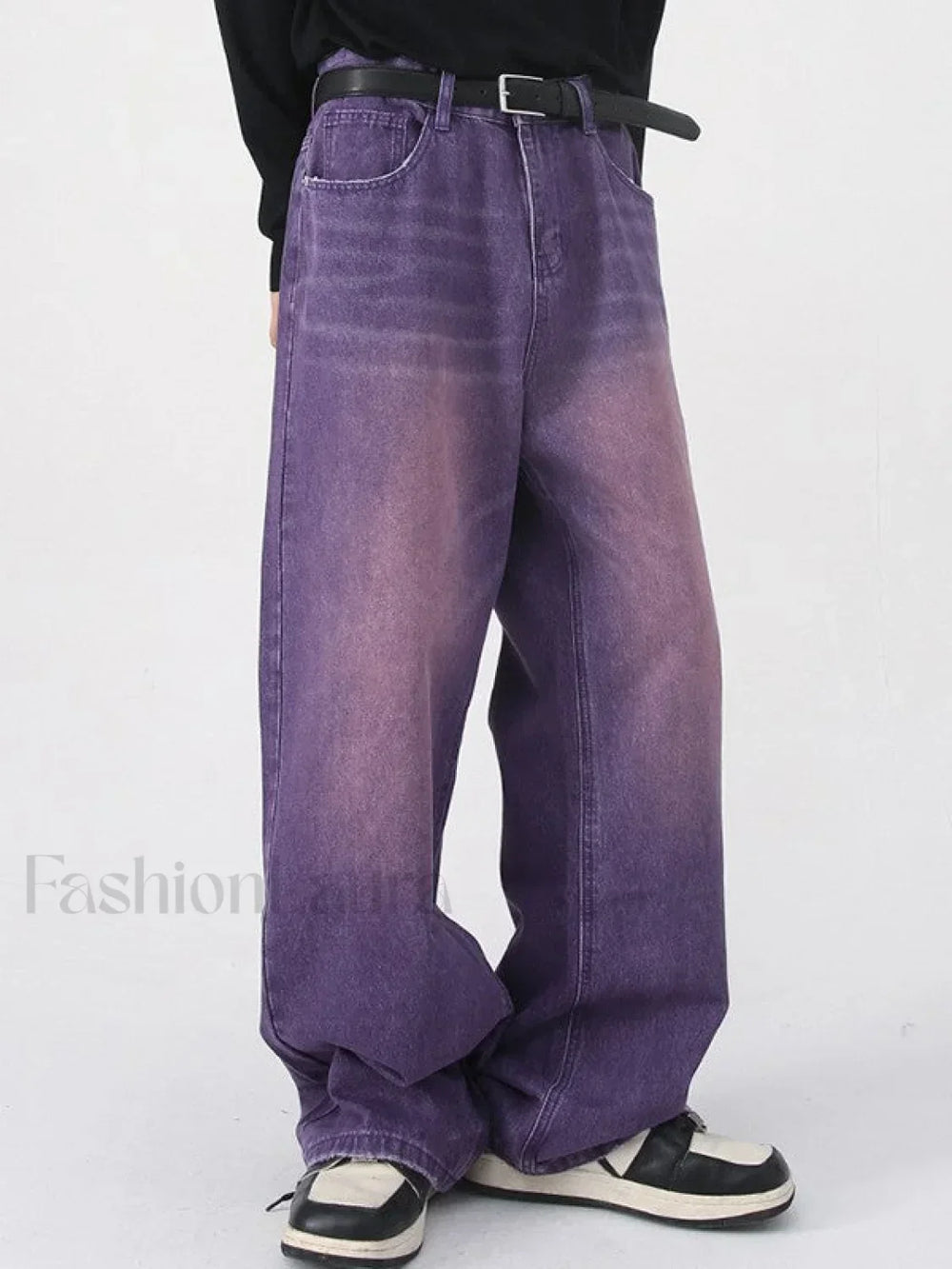 Men’s Faded Vintage Denim Loose Jeans loose jeans