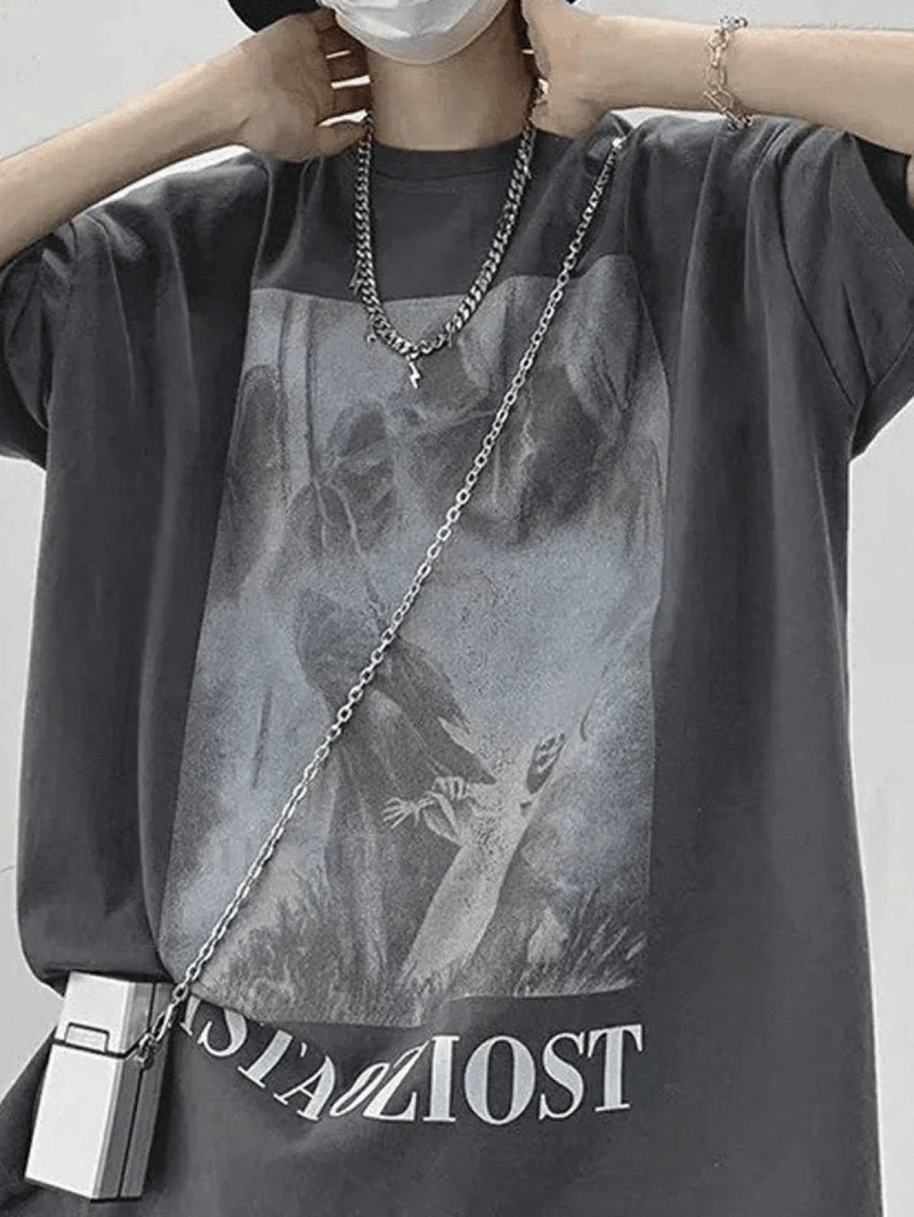 Men’s Mist Ghost Graphic Tee Gray / S Tops&Tees