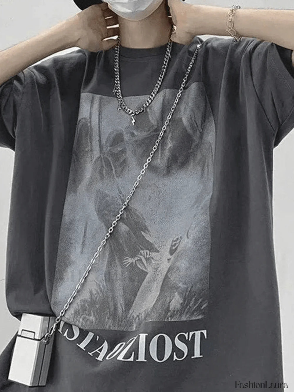 Men’s Mist Ghost Graphic Tee Gray / S Tops&Tees