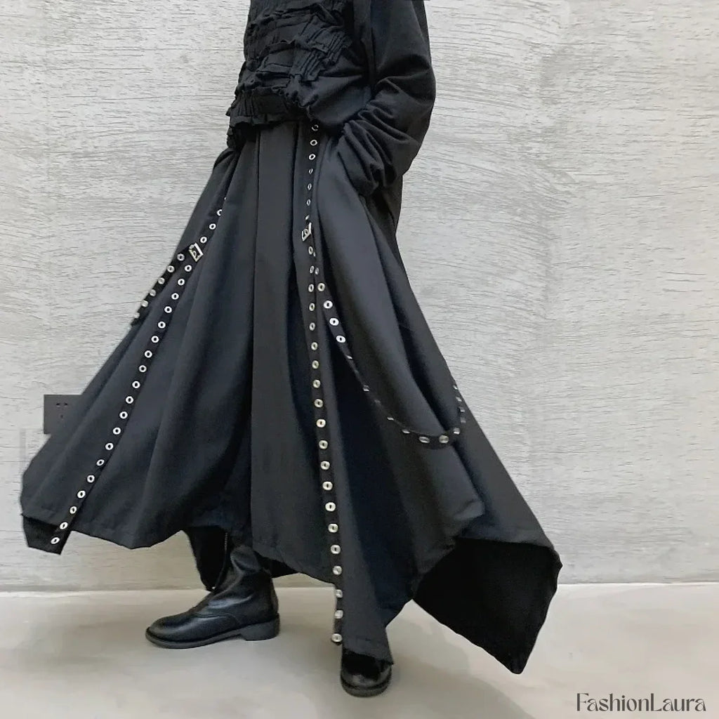 Men’s Ribbon Dark Pants for Halloween One Size / Black