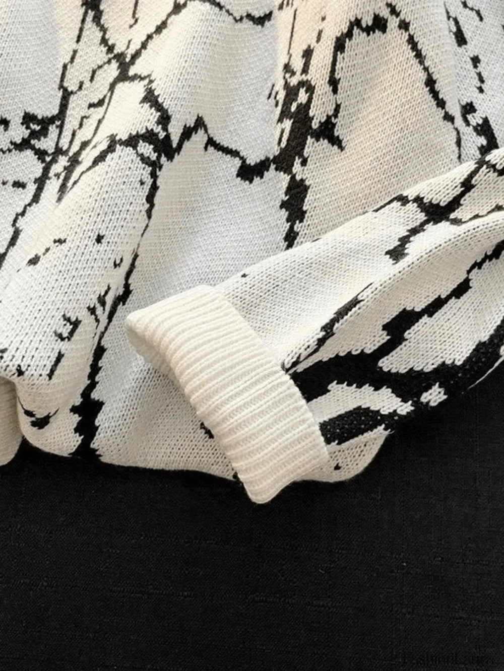 Men’s Vintage Jacquard Long Sleeve Knit Sweater Sweaters