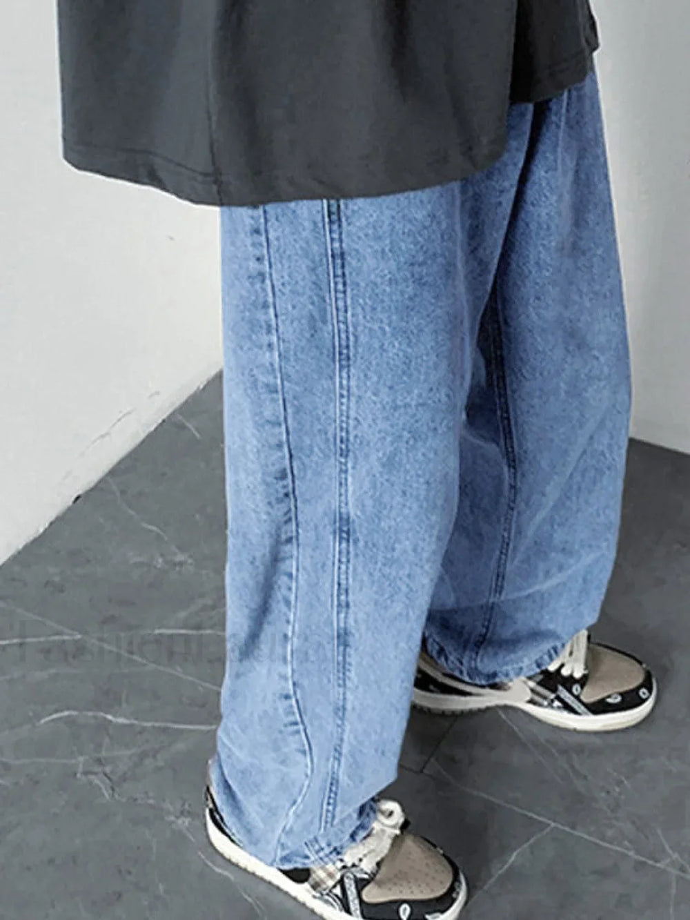 Men’s Vintage Washed Loose Jeans loose jeans