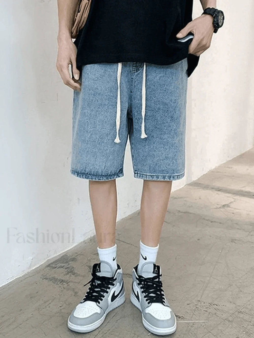 Men’s Washed Skate Denim Shorts Shorts