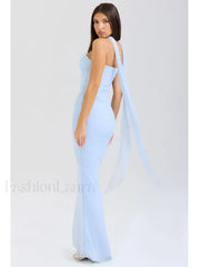 Mesh Patchwork Two Piece Maxi Dress