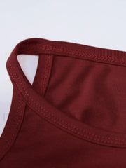 Metal Strap Cutout Cropped Tank Top Tops&Tees