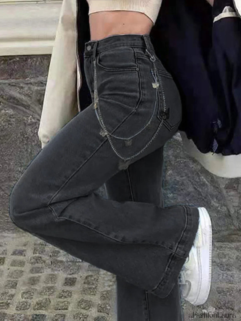 Mid Waist Washed Boyfriend Jeans Boyfriend Jeans